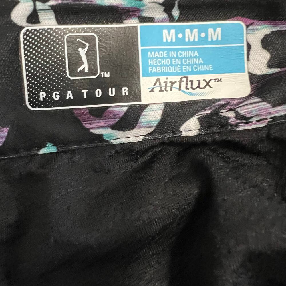 PGA Tour Airflux 1/4 Zip Sleeveless Golf Tank Black‎ Multicolor Size Medium - Picture 7 of 8